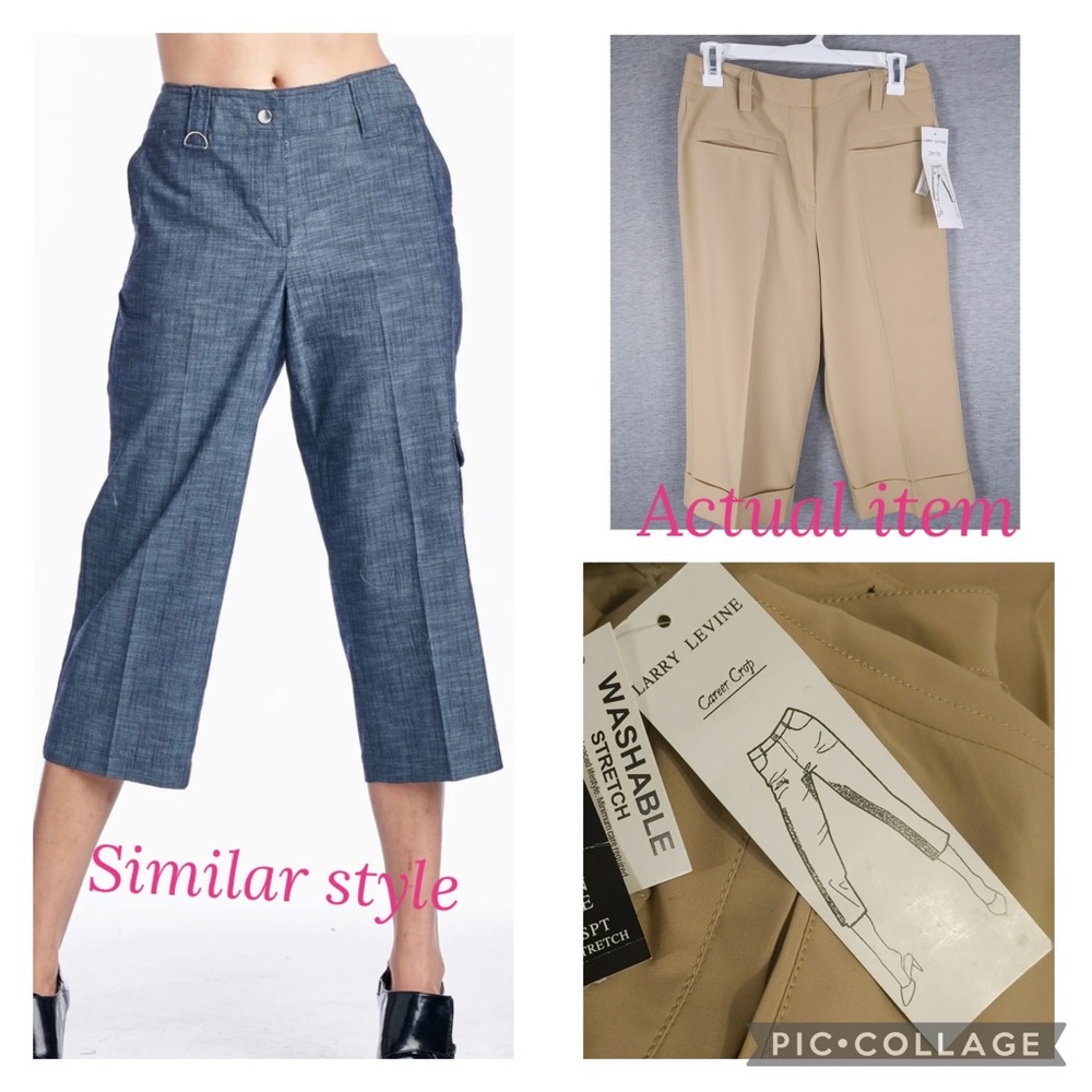👯♀️Host Pick⚡️Larry Levine SPT Stretch Career Crop Pants